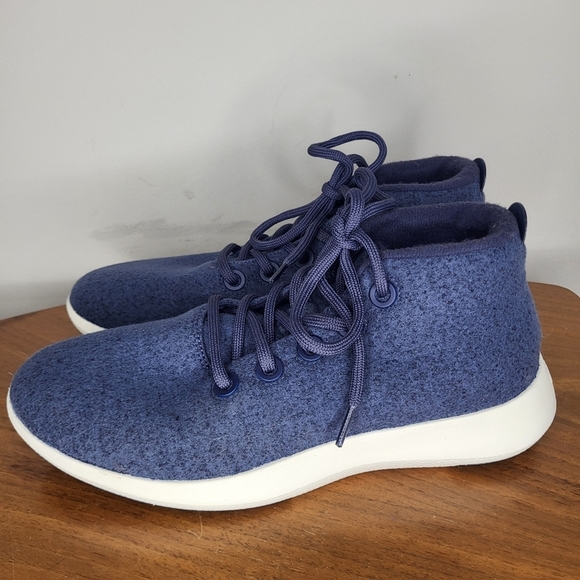 AllBirds Women's Blue Wool Runner-up Mizzles Water Repellent Shoes Size 11 - Picture 4 of 9